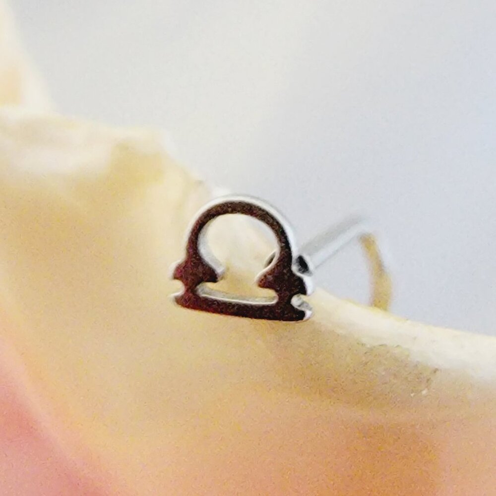 20G Libra nose screw nostril piercing zodiac jewelry NWT